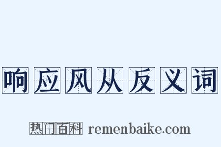 响应风从反义词是什么意思的图片